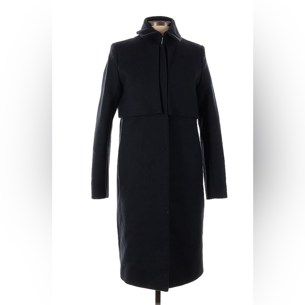 & Other Stories Navy Black  Long Coat